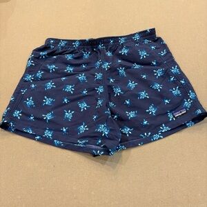 Patagonia Women’s Baggies Short Little Flippers Turtle Print Stellar Blue XS NWT